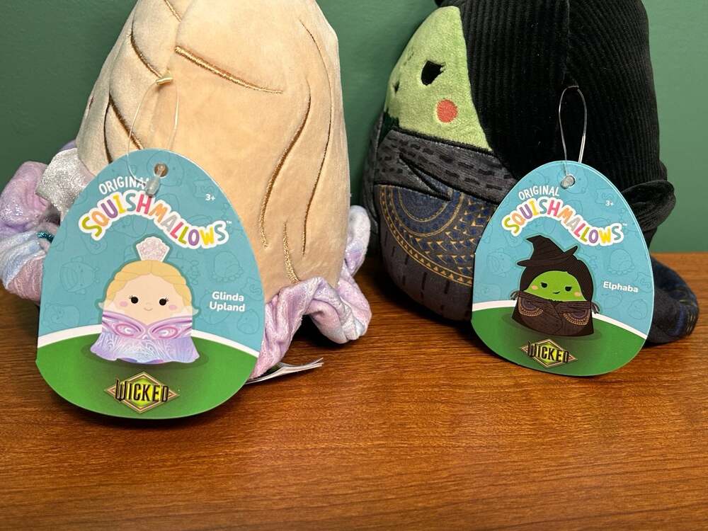 7.5” Squishmallows Wicked Movie Set of 4 Plush: Elphaba Glinda Scarecrow Tin Man - Picture 4 of 7
